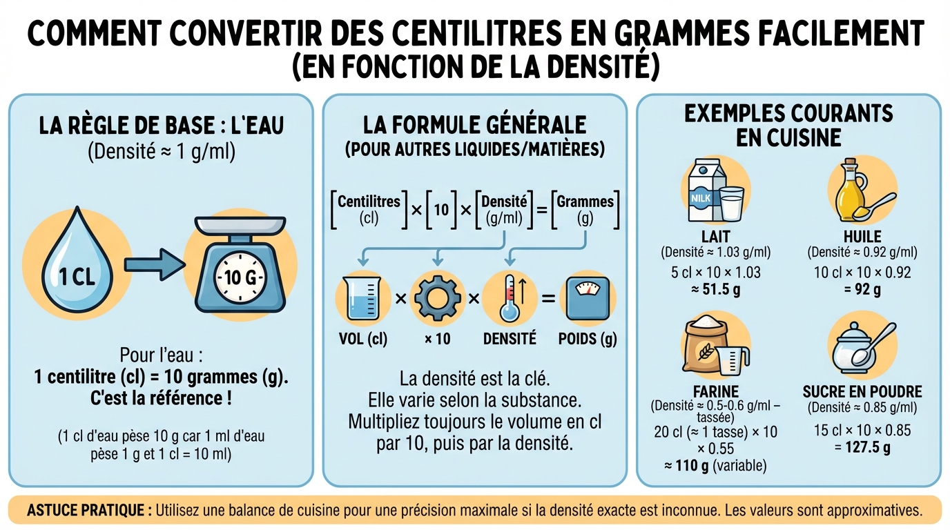 Comment convertir des centilitres en grammes facilement 1 Utilisation des convertisseurs en ligne