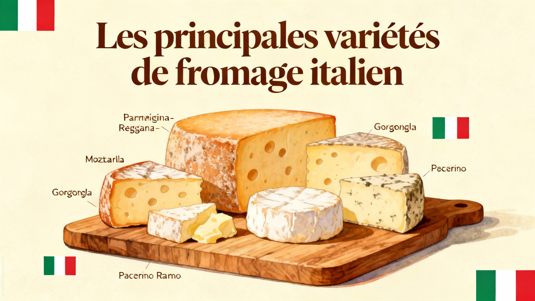 Les principales variétés de fromage italien