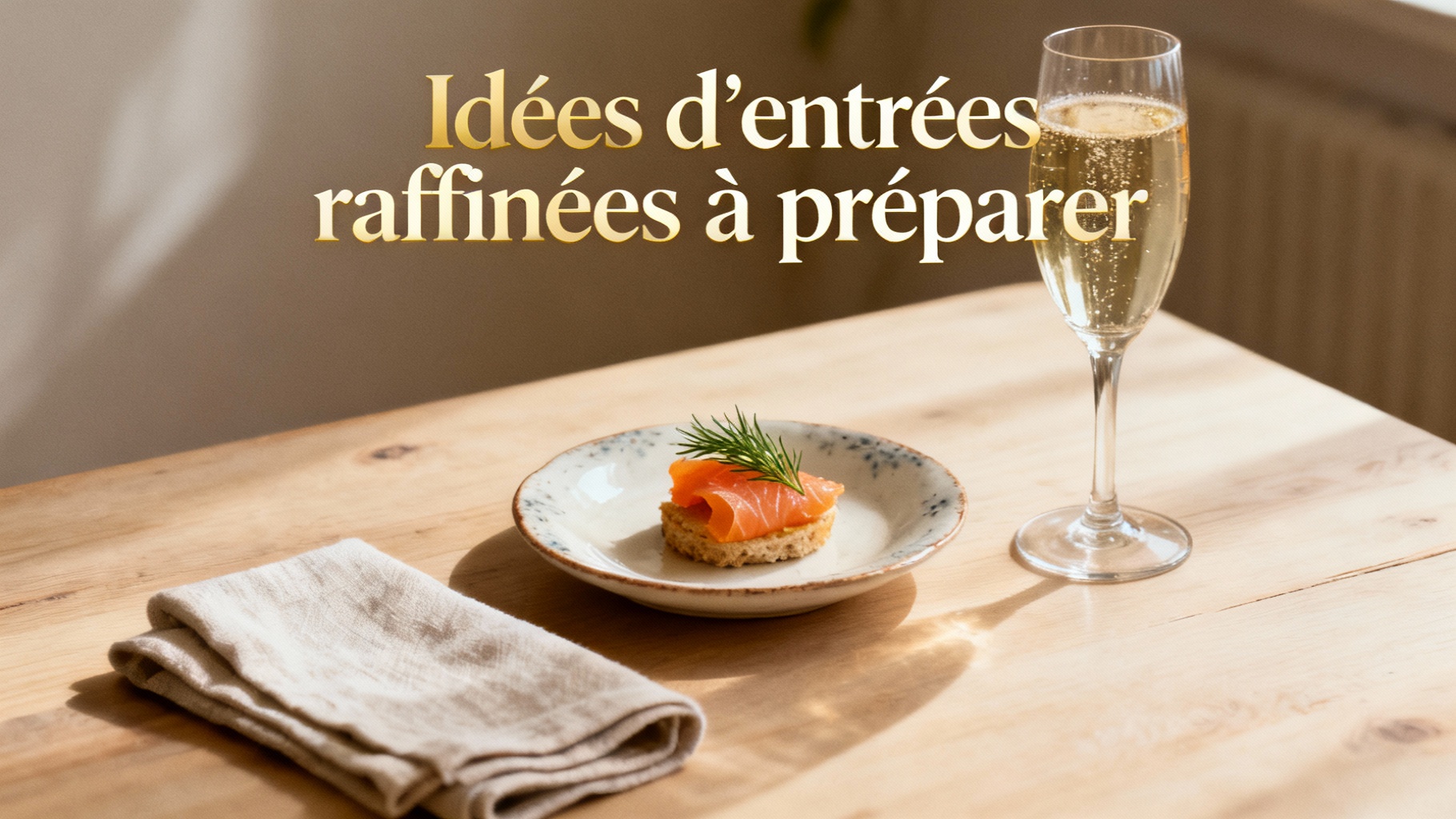 Idées d'entrées raffinées à préparer