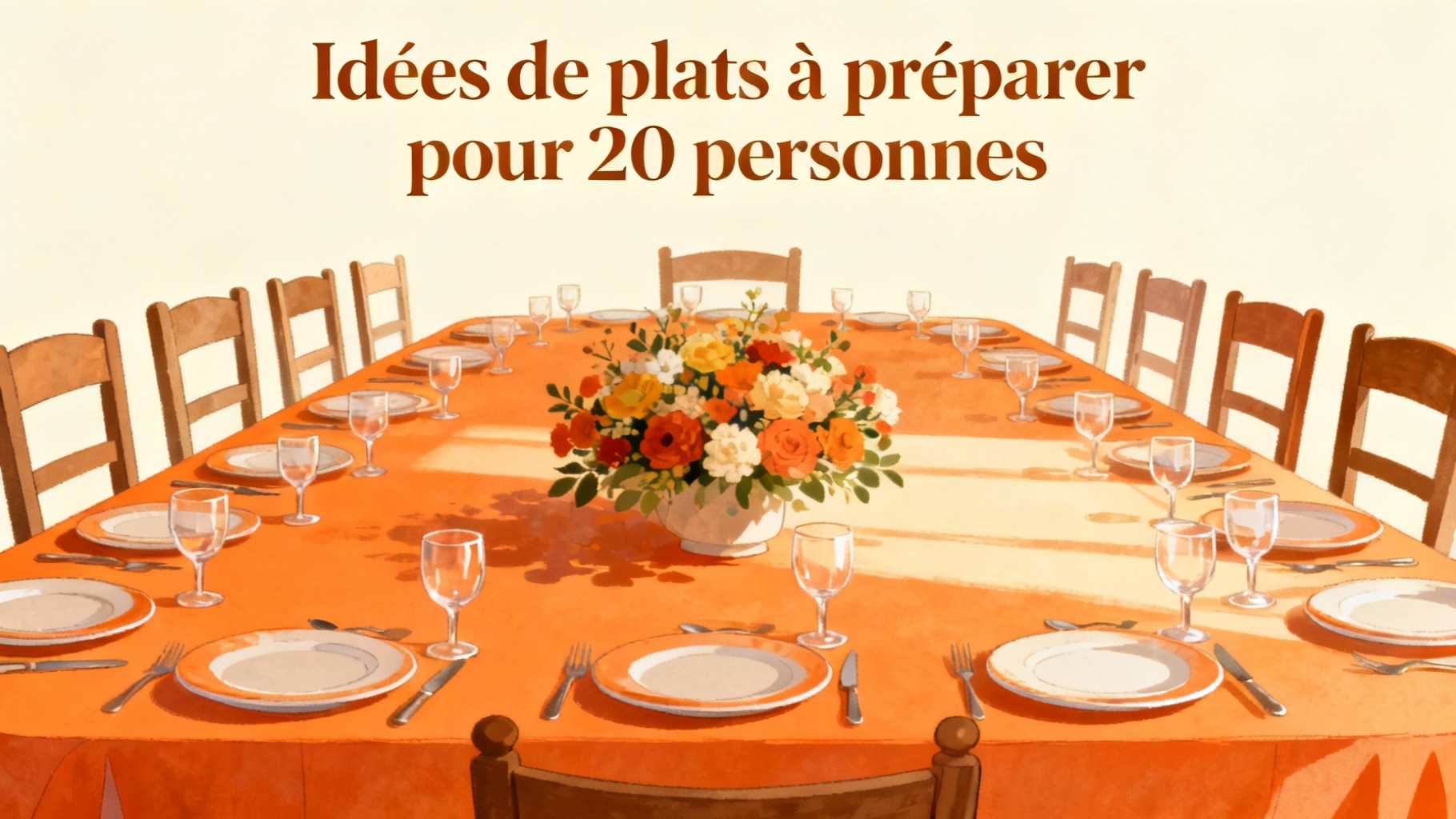 Idées de plats à préparer pour 20 personnes