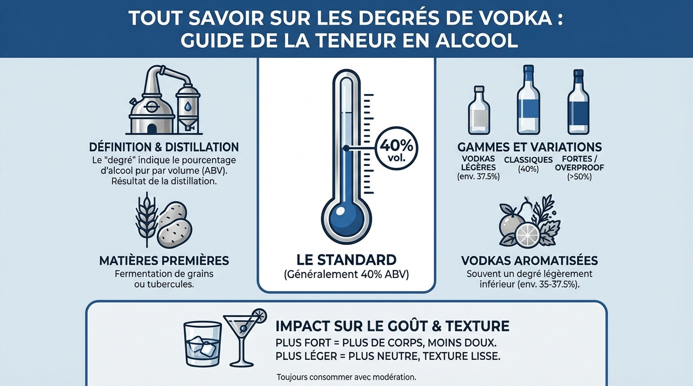 Les différents types de vodka et leurs degrés