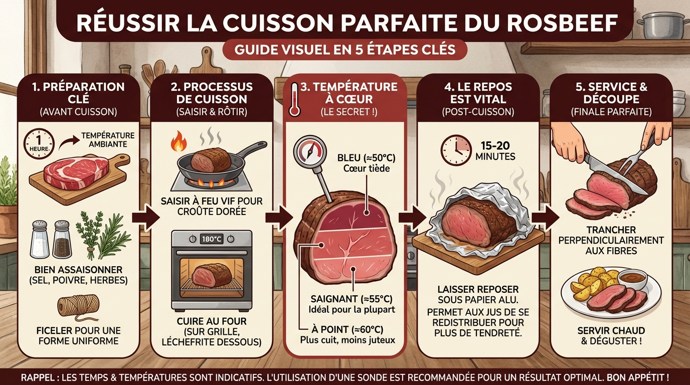 Comment réussir la cuisson parfaite du rosbeef 1 Astuces pour réussir la cuisson