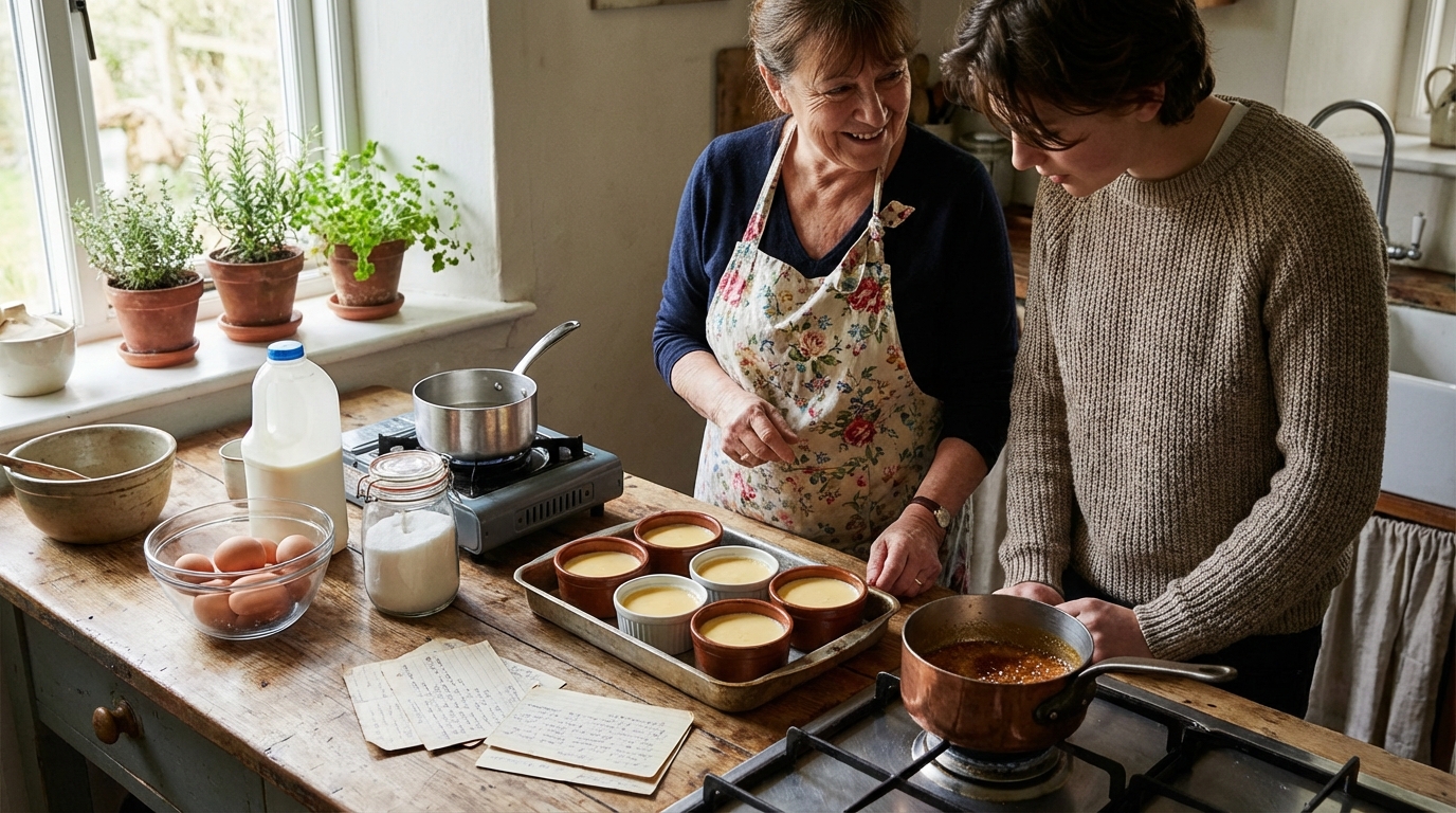 Découvrez la recette de crème caramel de grand-mère