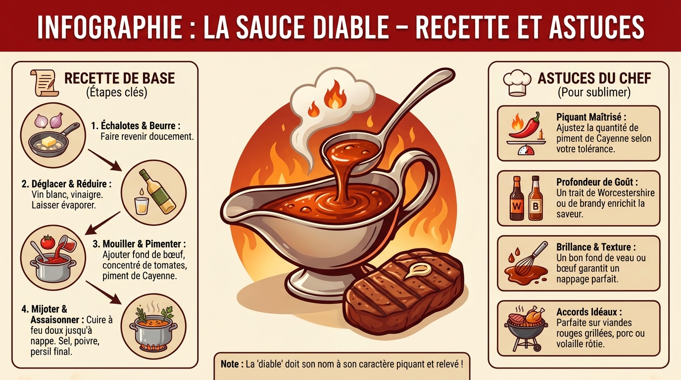 Découvrez la sauce diable : recette et astuces 1 Recette de la sauce diable