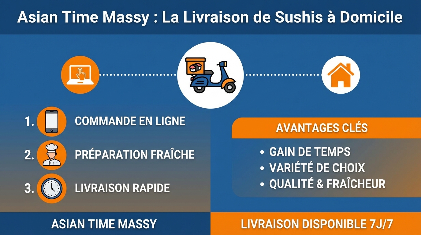 Asian time massy : la livraison de sushis à domicile 1 Comment commander