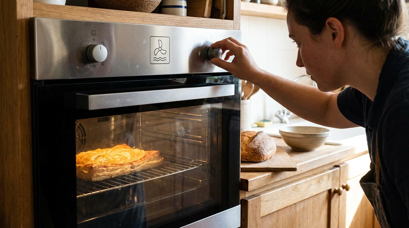 Comprendre le logo chaleur tournante de votre four