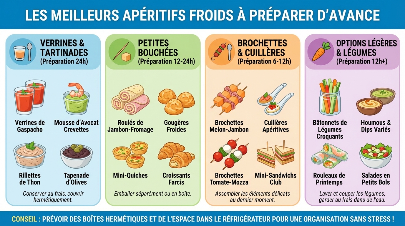 Les meilleurs apéritifs froids à préparer d'avance 1 Recettes d'apéritifs froids