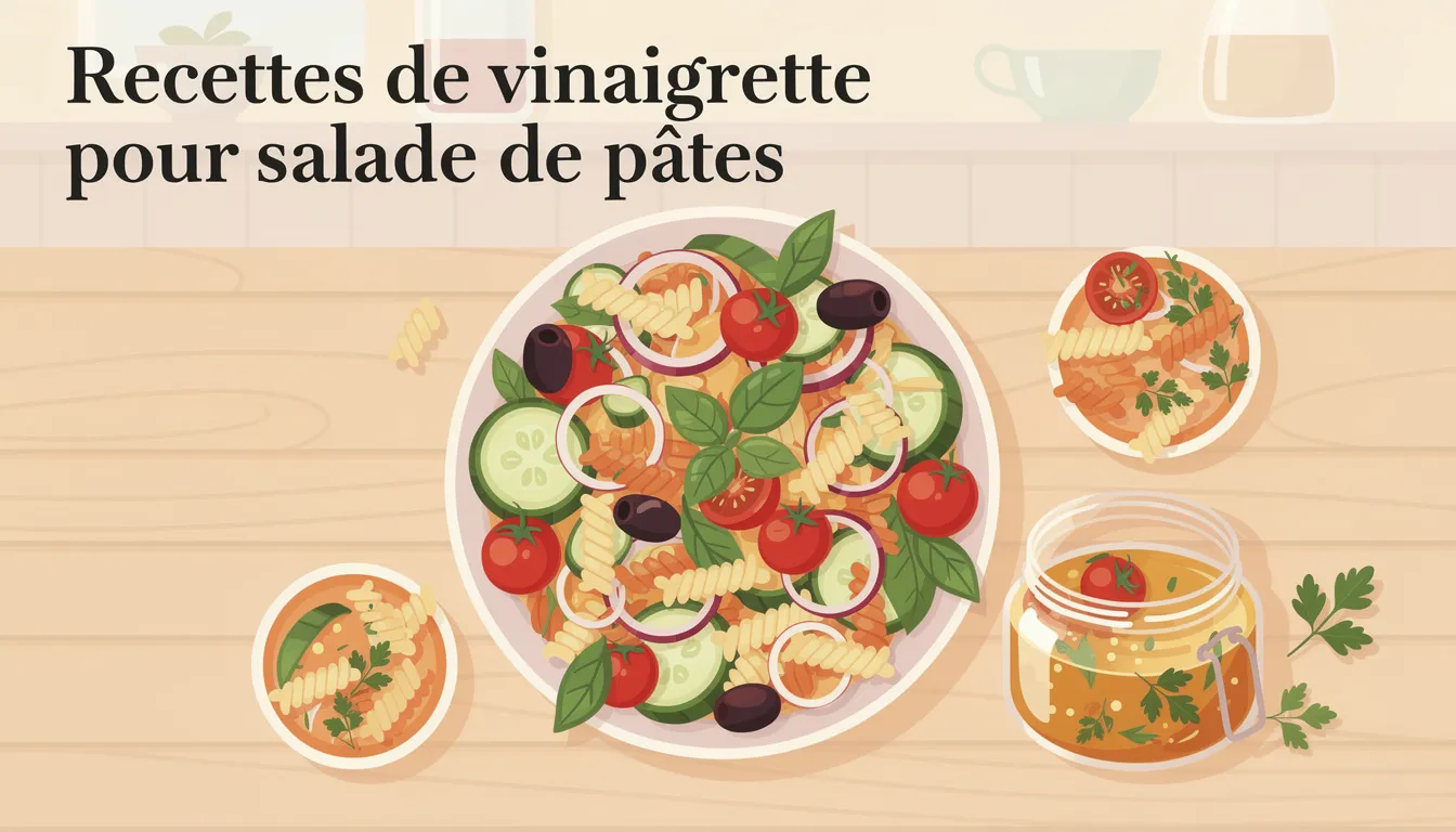 Découvrez la meilleure vinaigrette pour salade de pâtes 1 Recettes de vinaigrette pour salade de pâtes