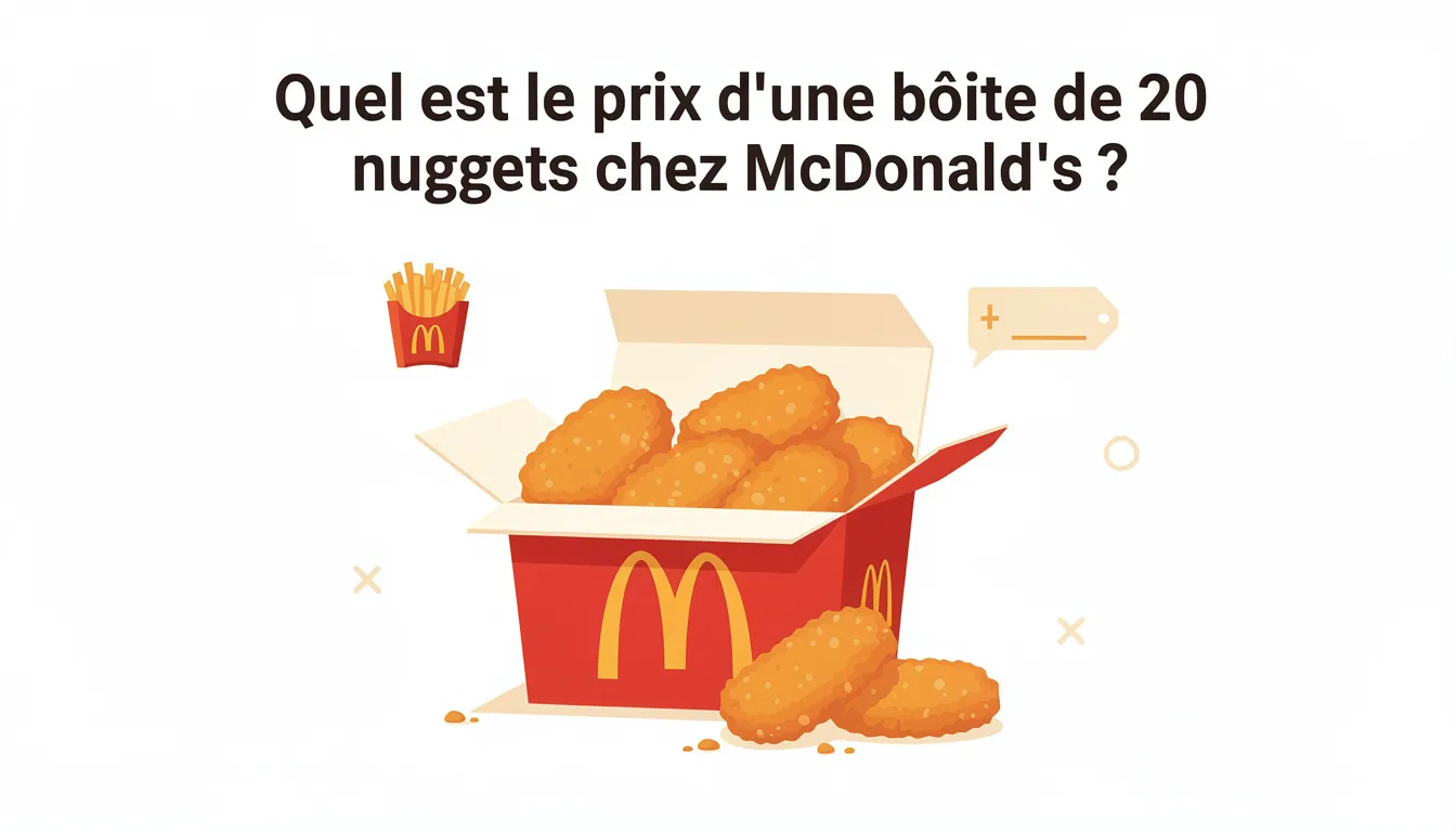 Quel est le prix d'une boîte de 20 nuggets chez McDonald's ?