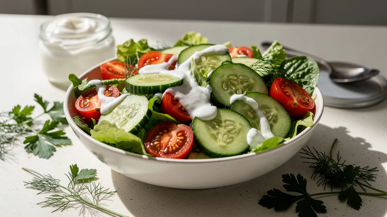 Préparez une délicieuse sauce au yaourt pour salade en 5 minutes