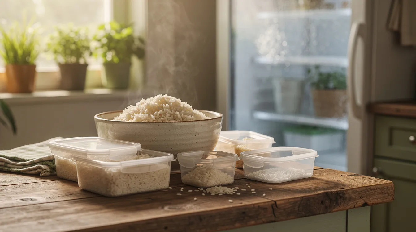 Conservation du riz cuit au réfrigérateur ou au congélateur