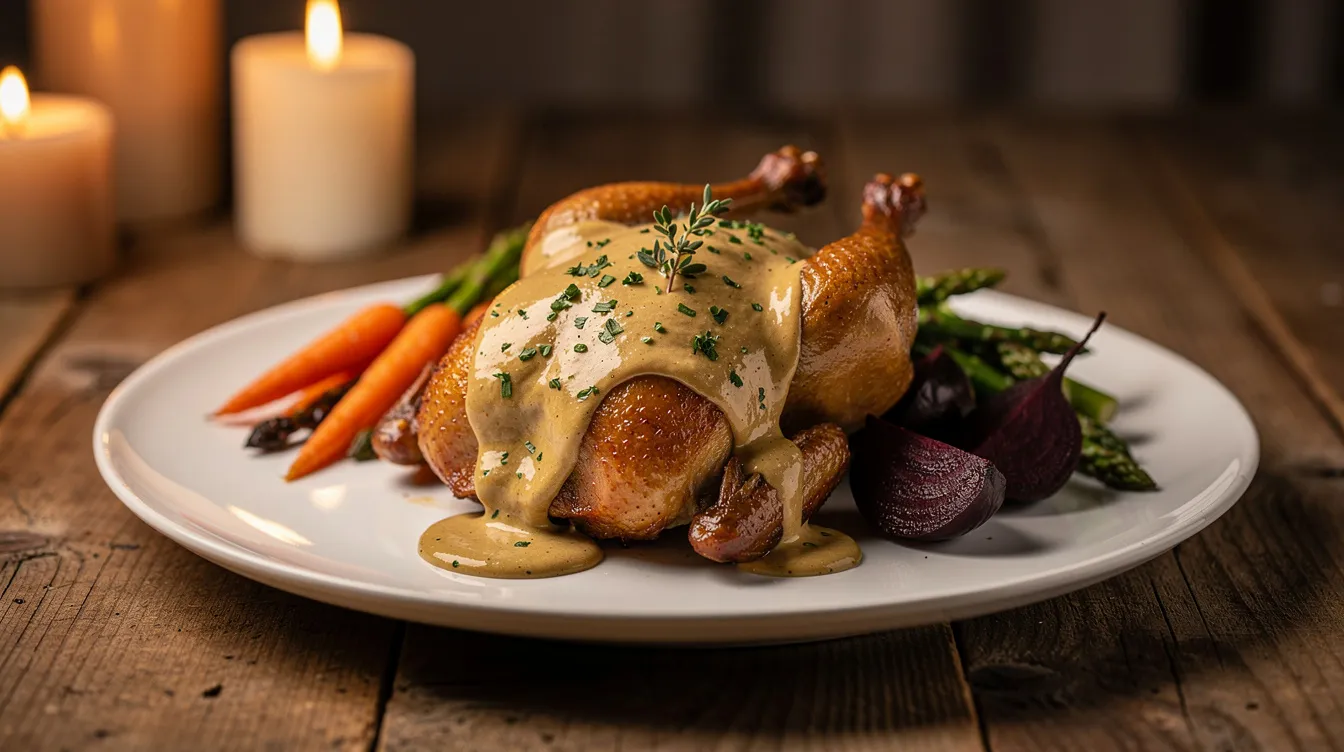 Recette de poularde en sauce suprême : un plat réconfortant